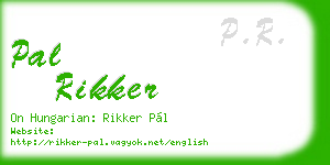 pal rikker business card